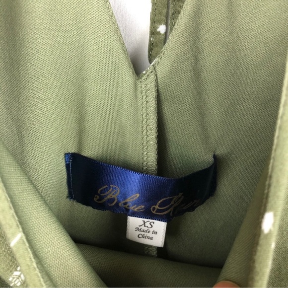 Blue Rain Olive Green Sheath Tiered Dress Size XS - Picture 3 of 9